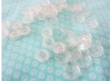 10x Kam Snaps Transparent - durchsichtig weiß